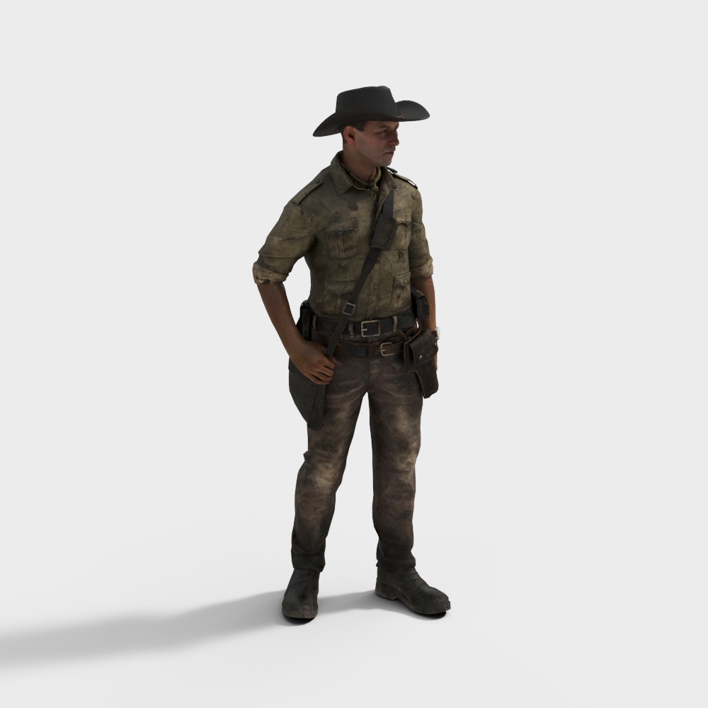 Western Cowboy 3D model