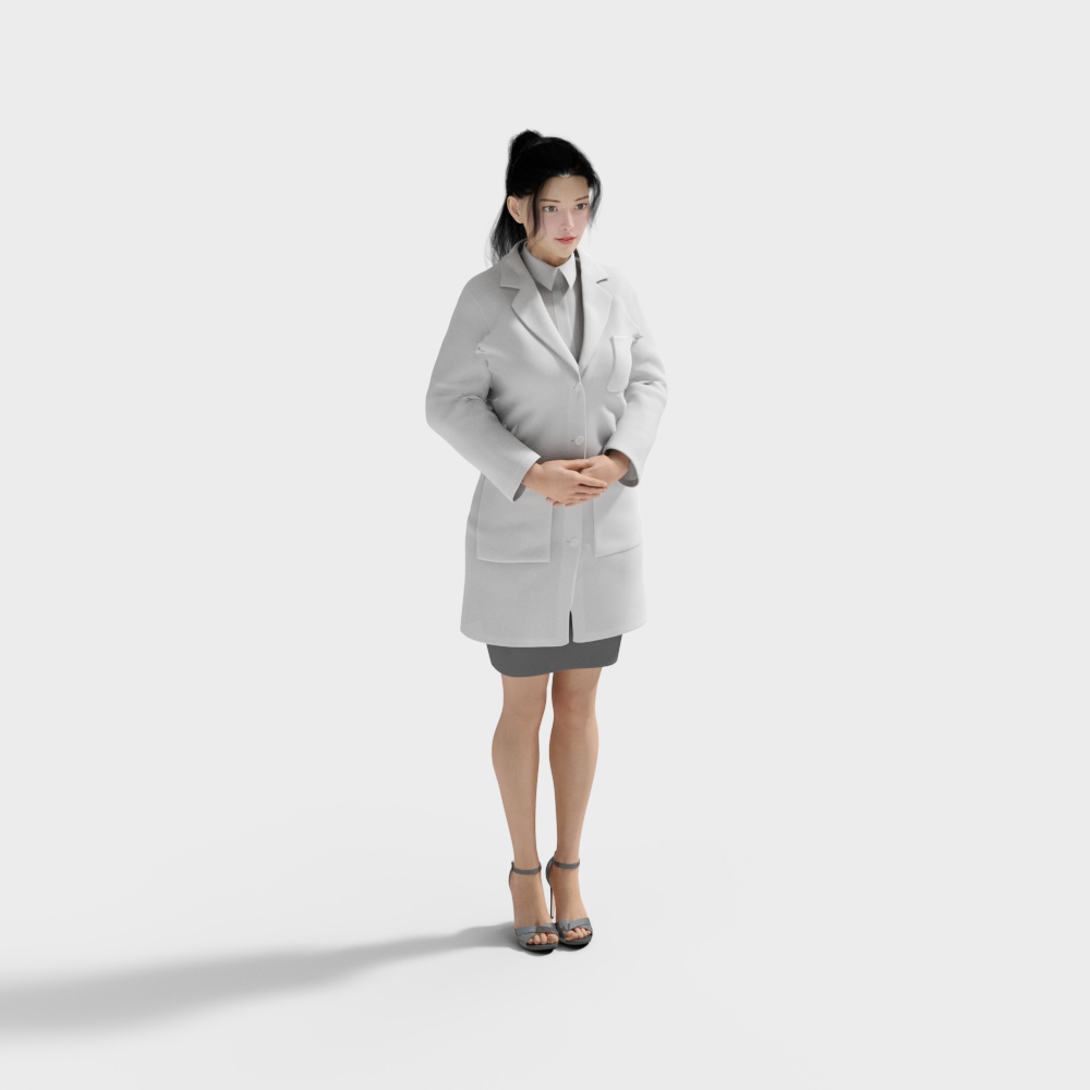 Elegant Urban Female 3D model for Creative Projects