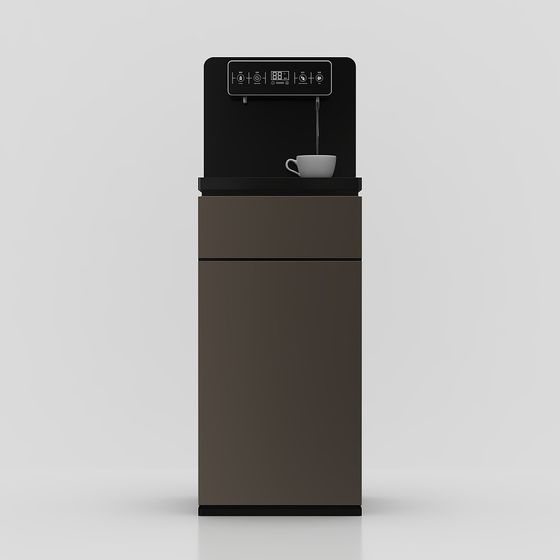 Elegant Black Gold Water Dispenser 3D model
