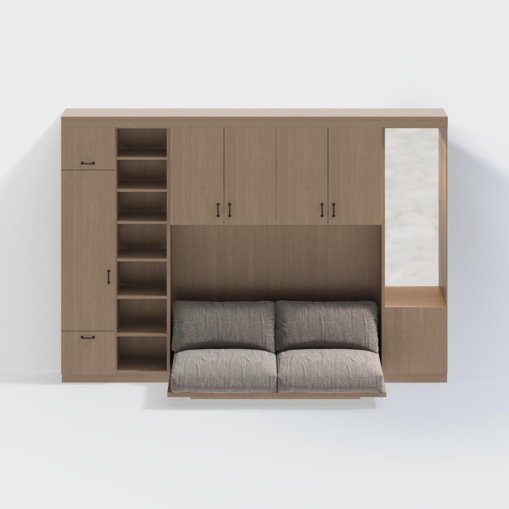 Sofá para dos personas de estilo japonés minimalista