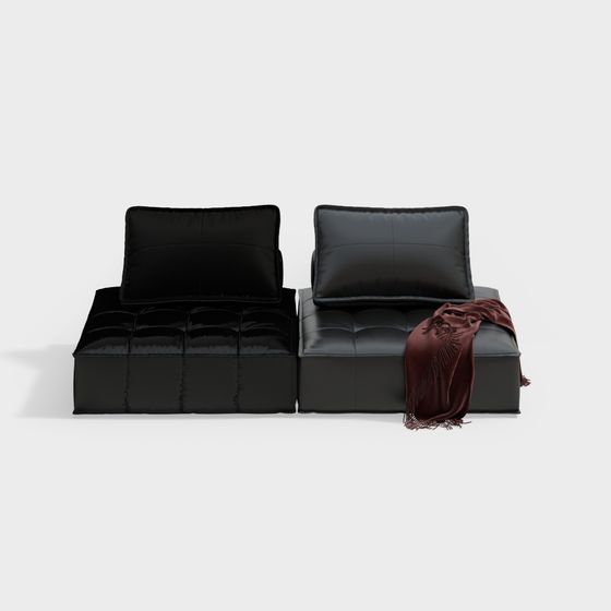 Low Poly 3D Sofa Model for Modern Interiors