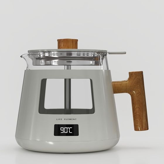 Life Element Smart Temperature Control Glass Kettle 3D model