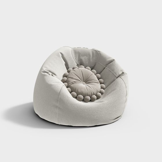 Stylish Bean Bag Chair 3D model for Relaxed Spaces