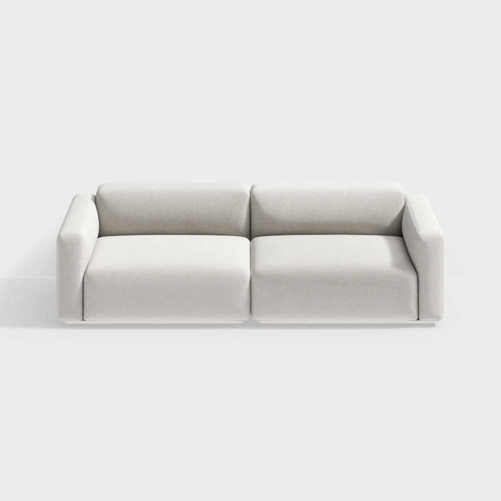 Кремовый диван из овечьей кожи