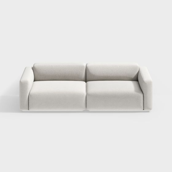 Кремовый диван из овечьей кожи