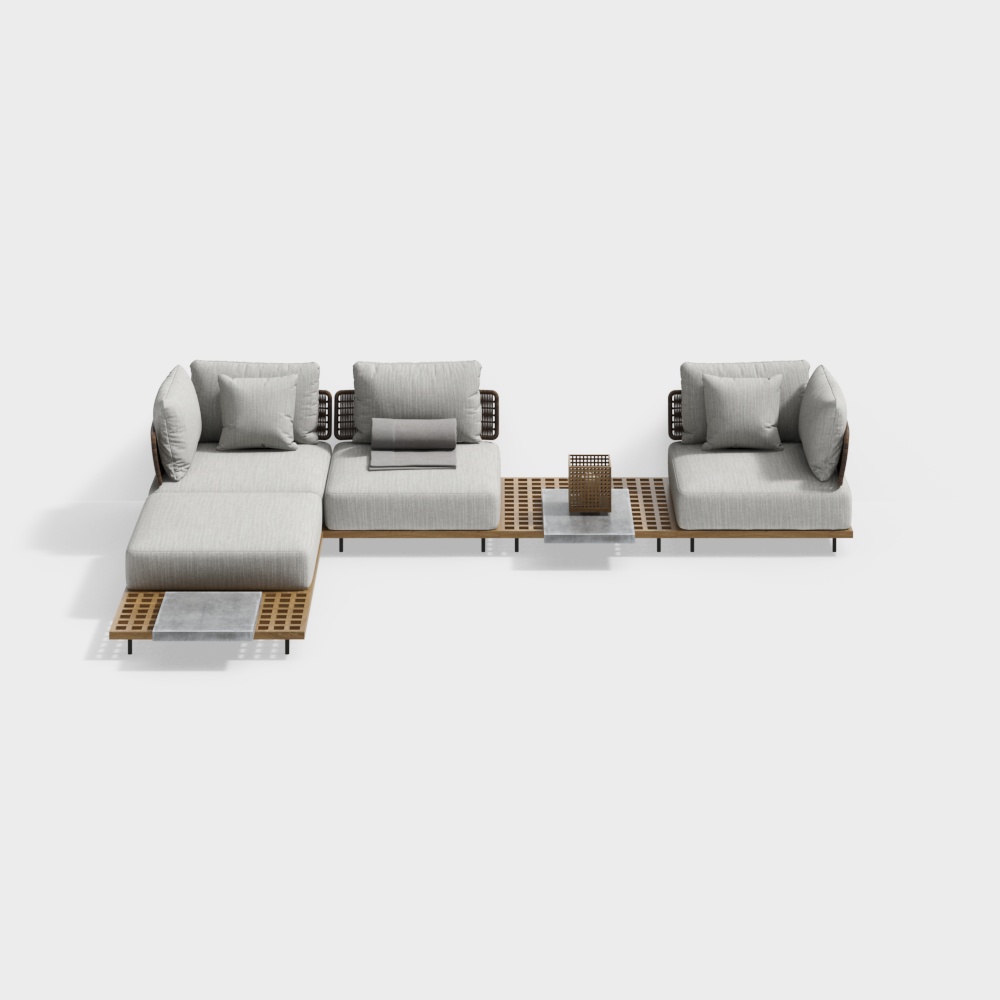 Sofá grande moderno para patio exterior