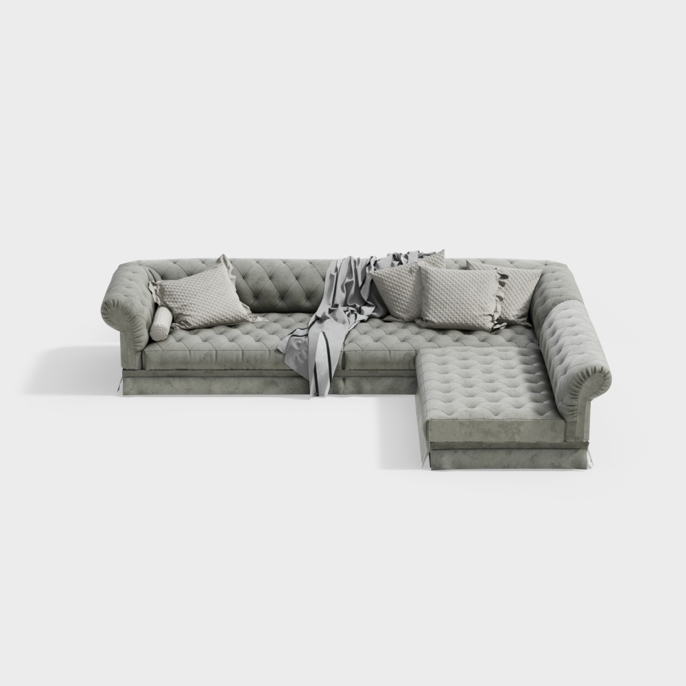 Sofa L xanh hiện đại