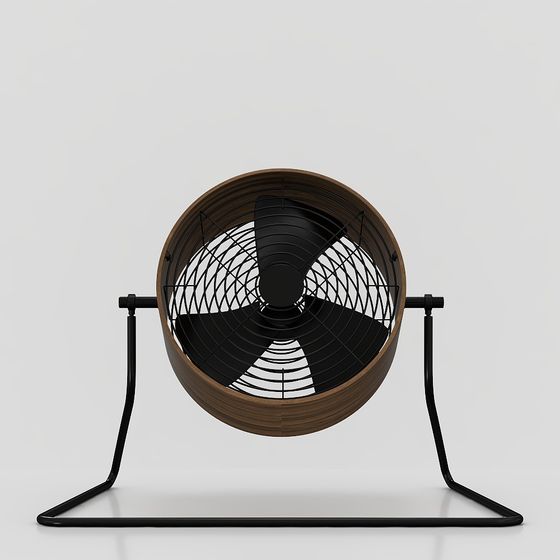 Low Polygon Fan 3D Model with Elegant Design