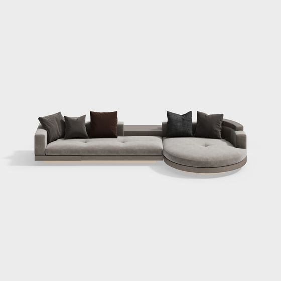 Modern Low-Polygon Sofa 3D model for Creative Spaces