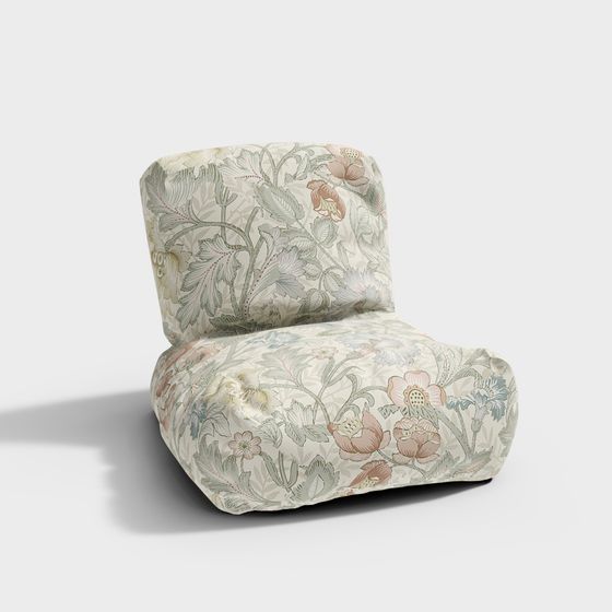 Stylish Low-Poly Bean Bag Sofa 3D model