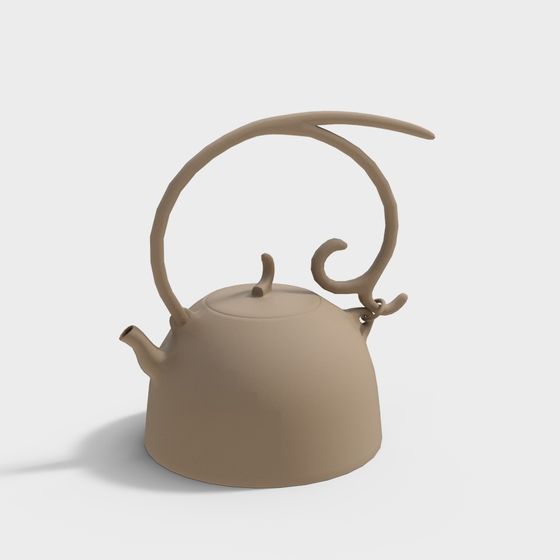 Vintage Minimalist Teapot 3D model