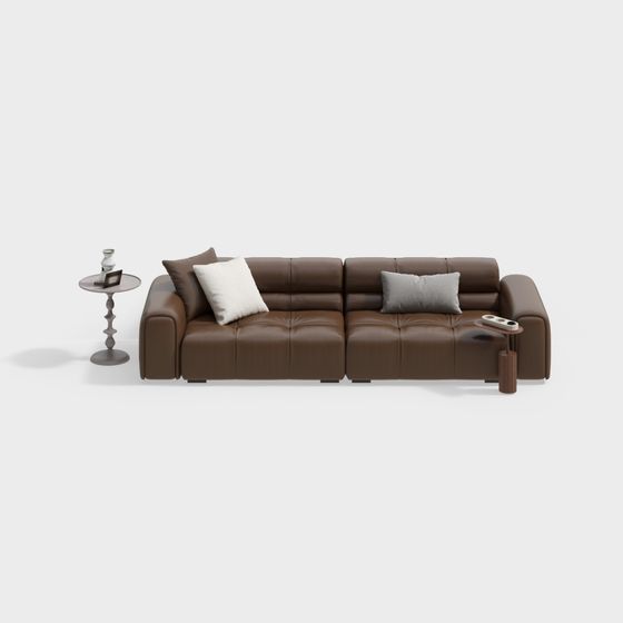 Urban Comfort Low-Poly Sofa 3D model for Modern Interiors