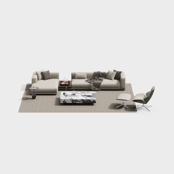 Urban Living Room 3D model
