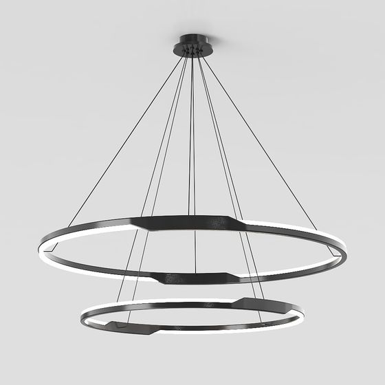 Elegant Ring Light 3D model for Modern Interiors