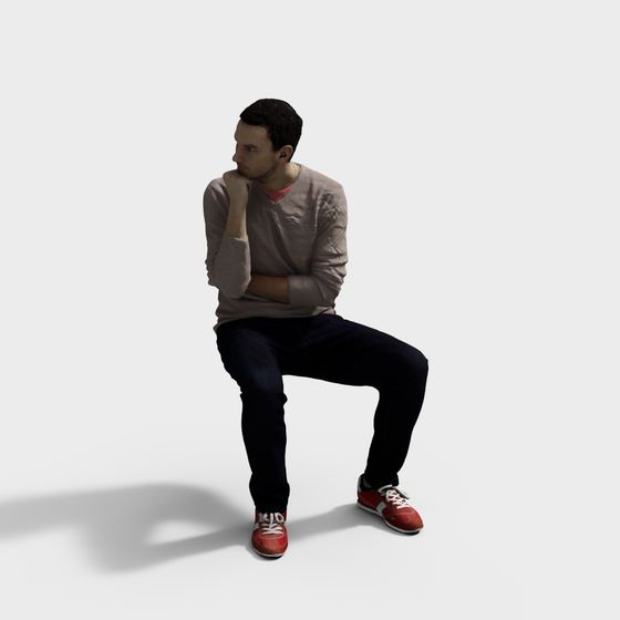 Stylish Low-Poly Urban Character 3D model