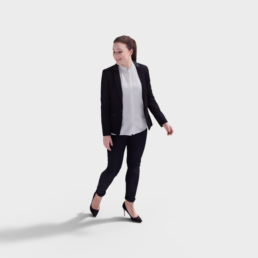 Urban Elegance 3D Model - Modern City Woman