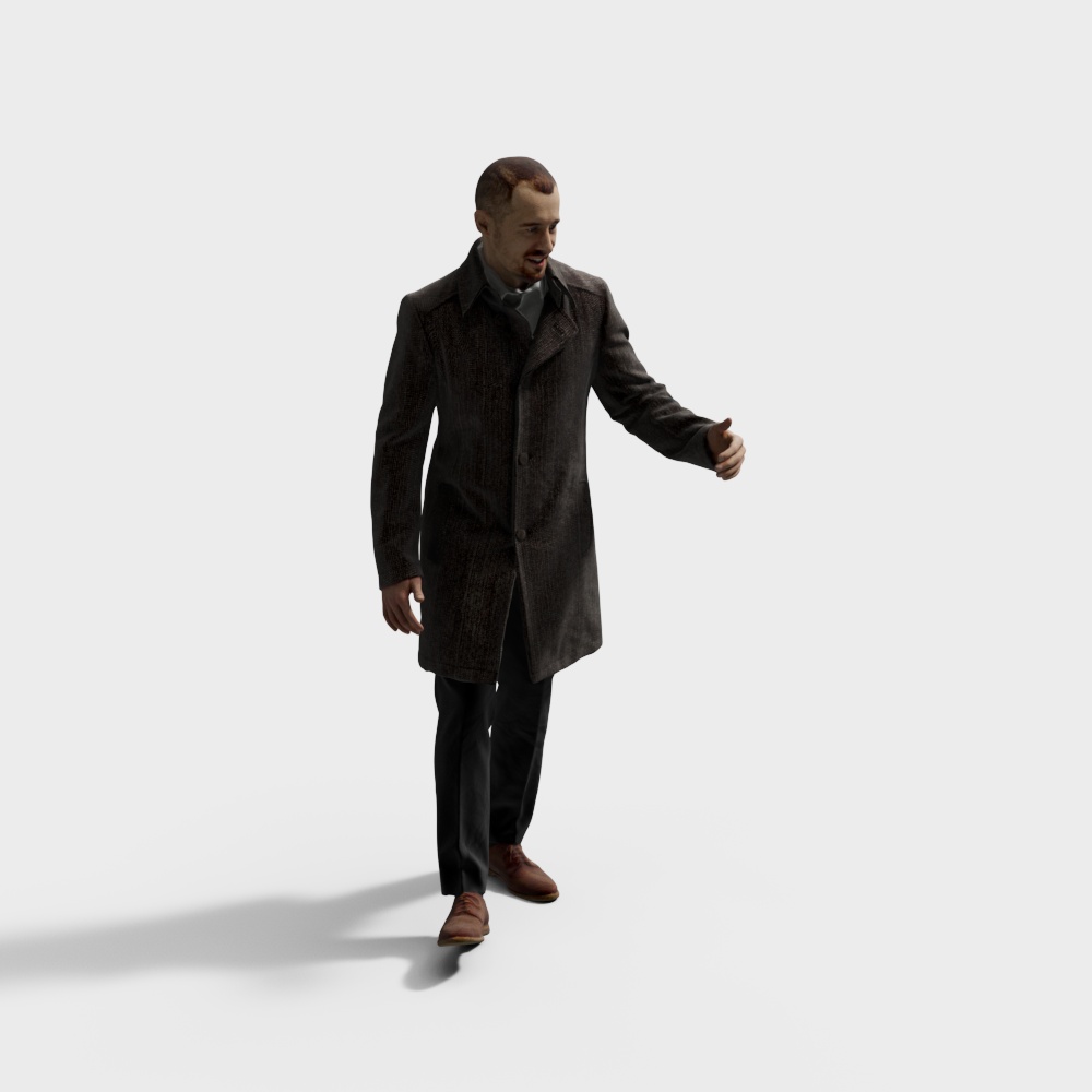 Vintage Gentleman 3D Model for Creative Projects