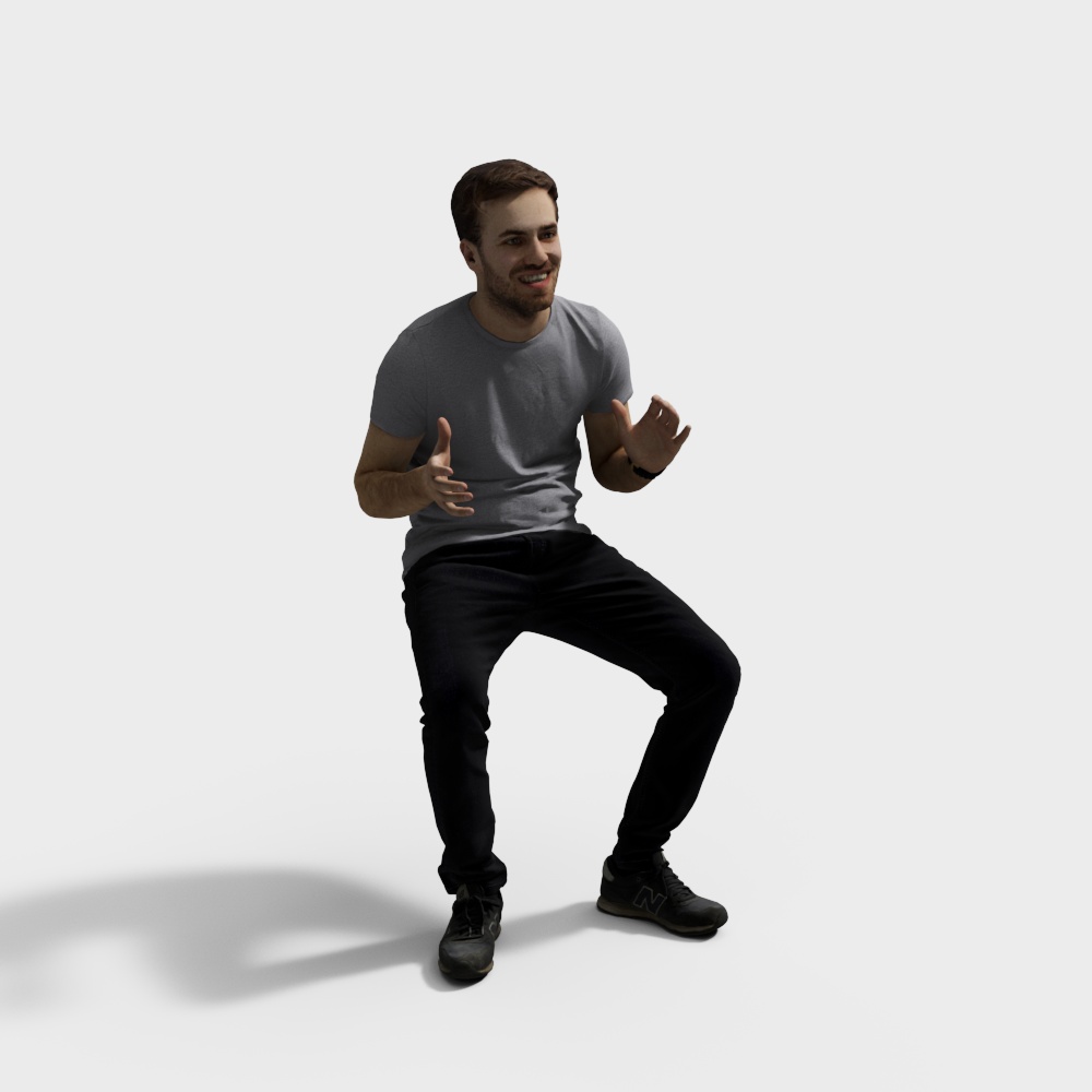 Confident Speaker 3D Model for Modern Projects