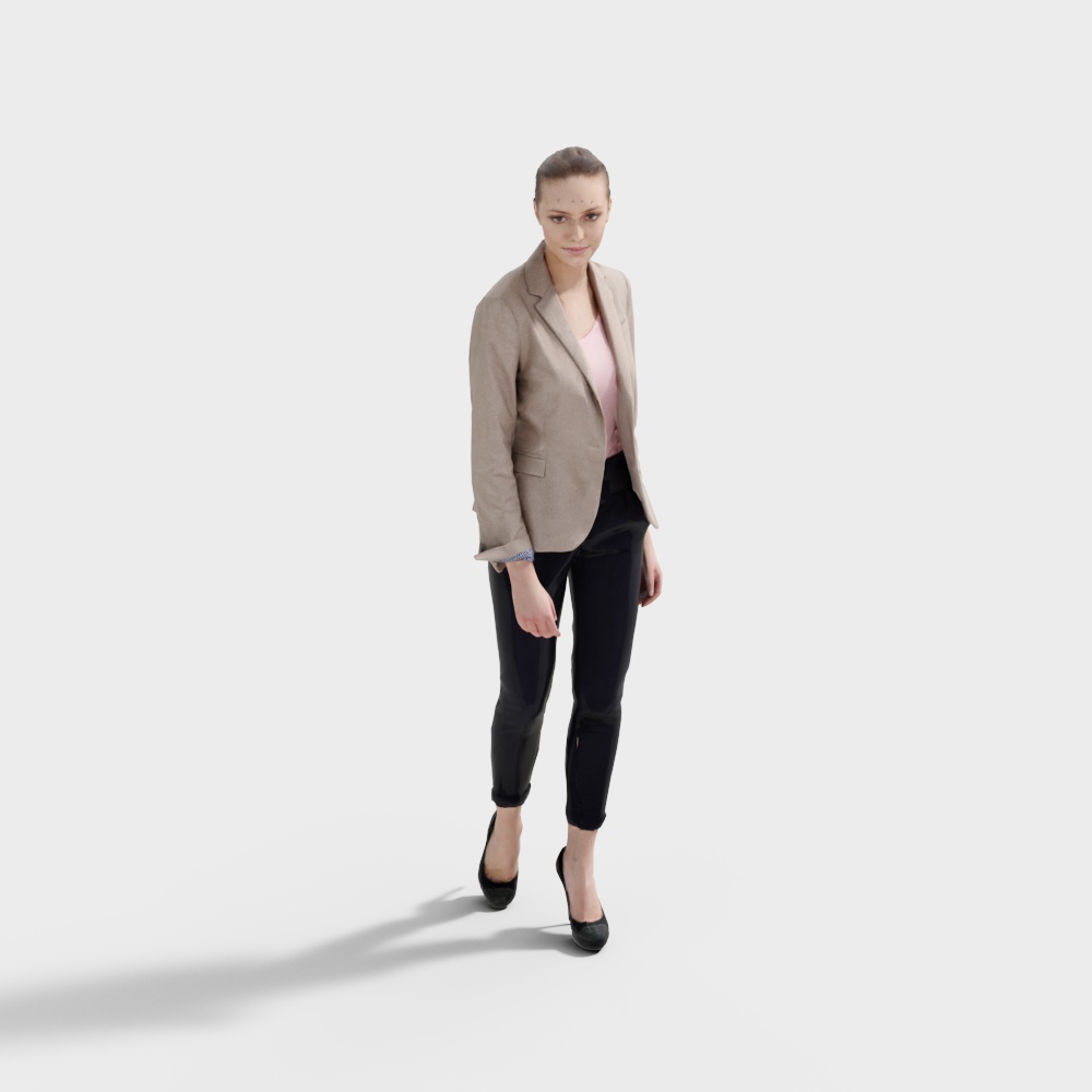 City Stroll Low-Polygon 3D Model