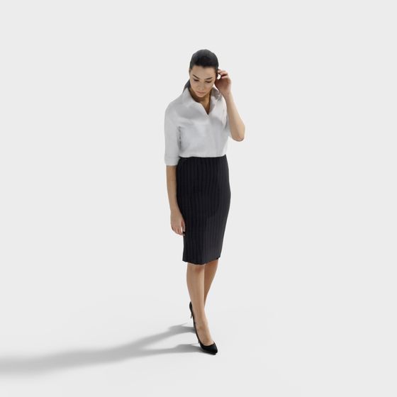 Urban Beauty 3D Model - Chic Female Character