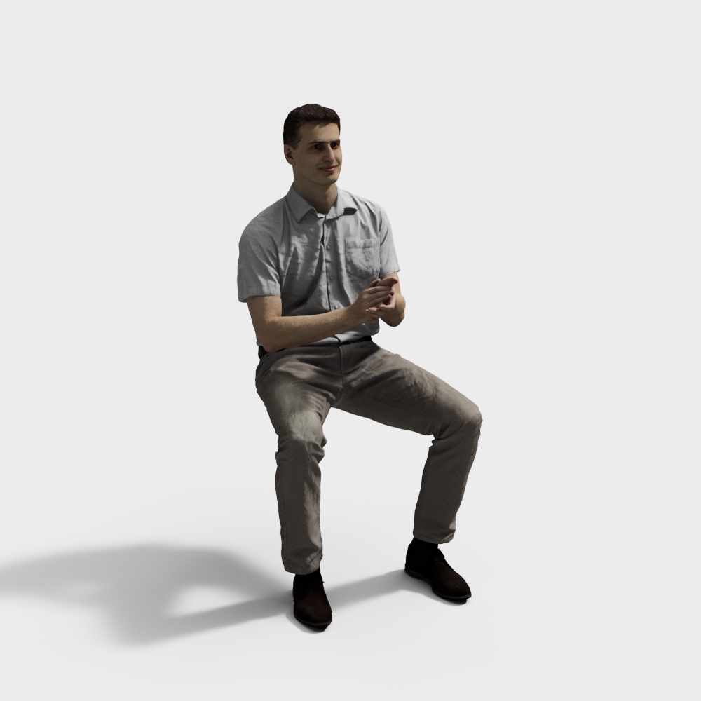 Man Clapping While Sitting