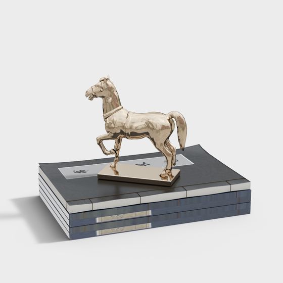 Elegant Galloping Horse 3D model for Creative Projects