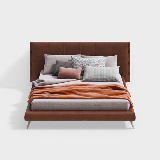 Urban Retreat Bed 3D model for Modern Spaces