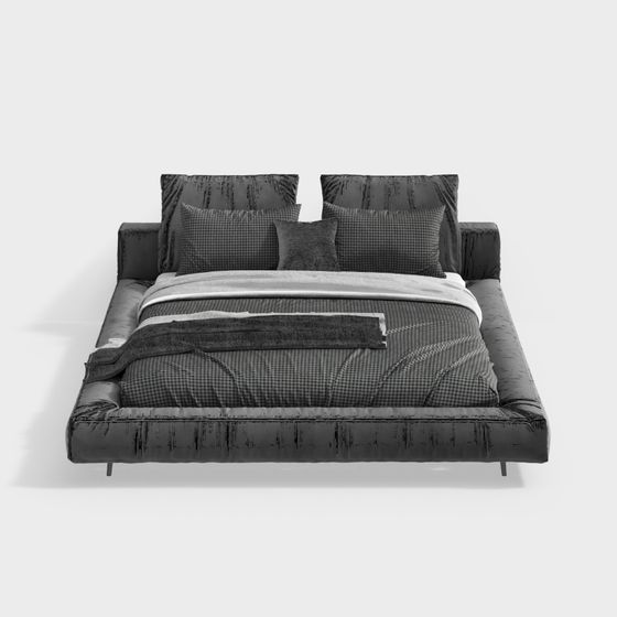 Urban Elegance 3D model Bed for Contemporary Spaces