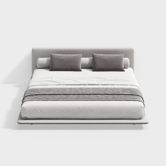 Modern Minimalist 3D Bed Model
