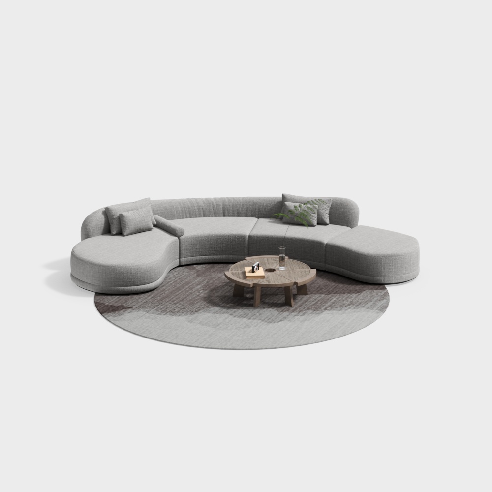 Modern Curved Sofa Set