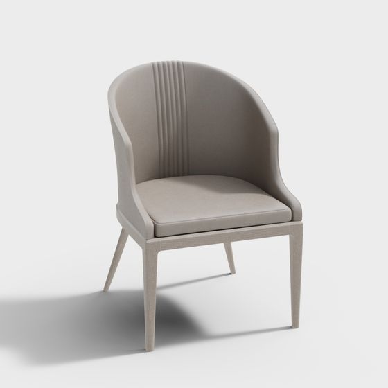 Elegant Armchair 3D model in Modern Minimalist Aesthetic