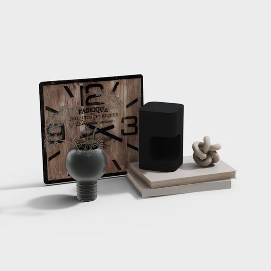 Retro Industrial Desk 3D model