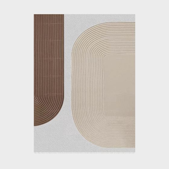 Stylish Abstract Geometric Carpet 3D model