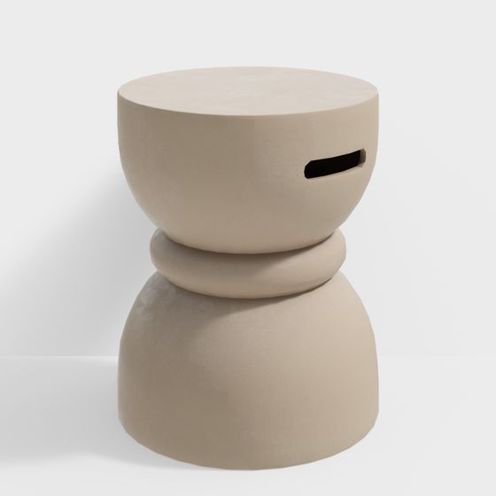 Modern Concrete Stool 3D model