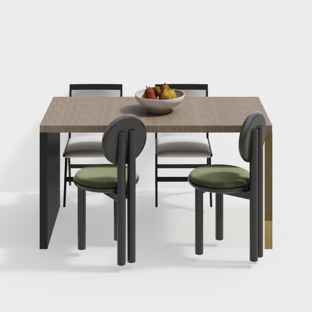 Minimalist Cream Color Dining Table Set