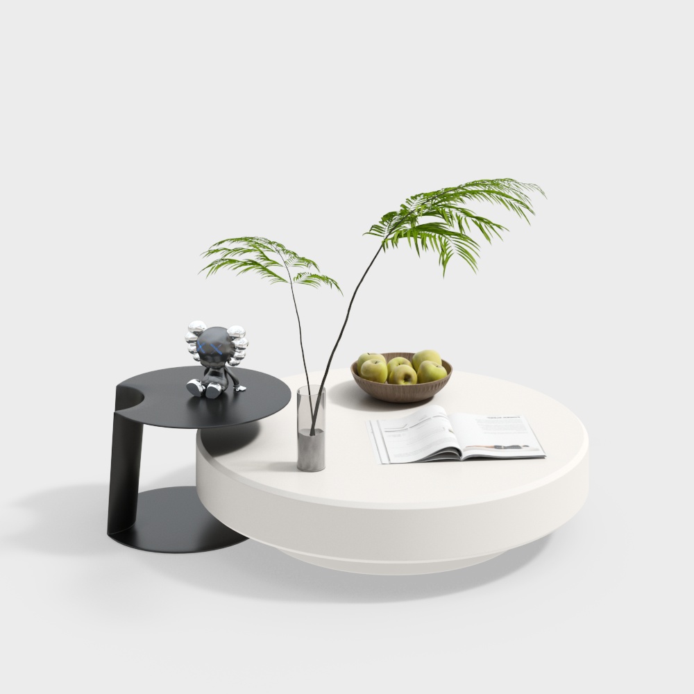 Mesa de Café de Hogar de Estilo Crema Moderna