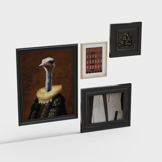 Vintage Gallery 3D Model Collection for Creative Projects