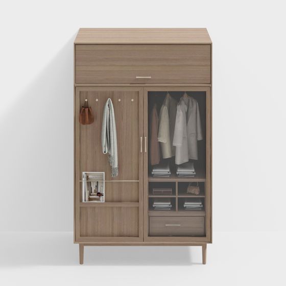Modern Minimalist Wardrobe 3D model