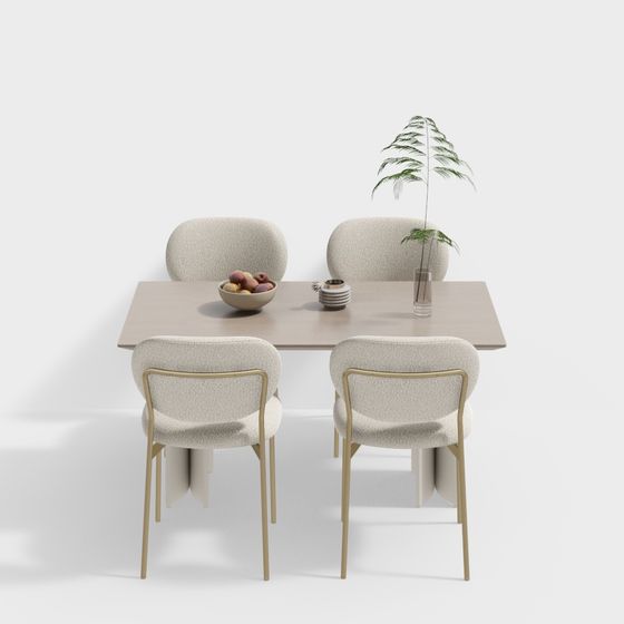Elegant Dining Table 3D model for Modern Aesthetics