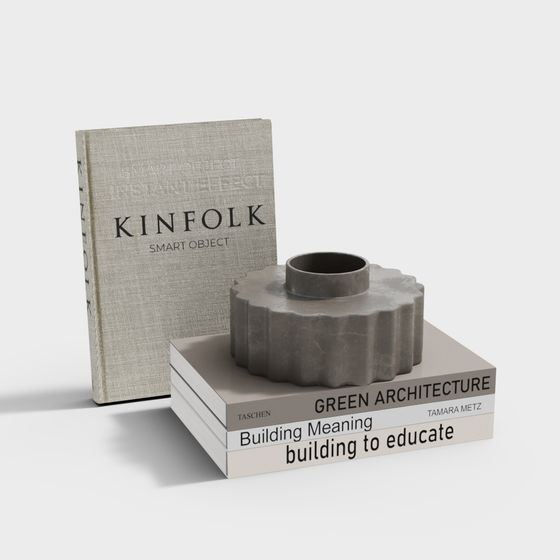 Unique Low-Poly Concrete Candle Holder 3D model