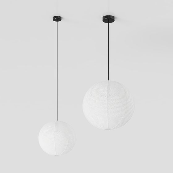 Sphere Light 3D model - Modern Minimalist Pendant Lamp