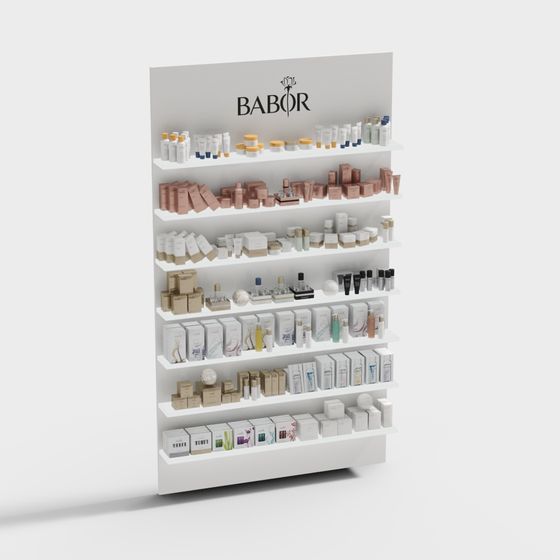 Sophisticated Babor Display Rack 3D model for Designers