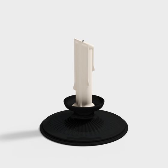 Elegant Low-Poly Candleholder 3D model