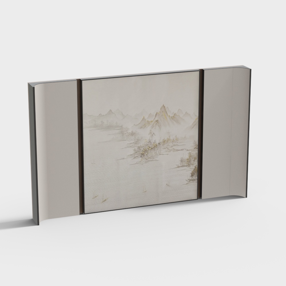 New Chinese-style Headboard Background Wall