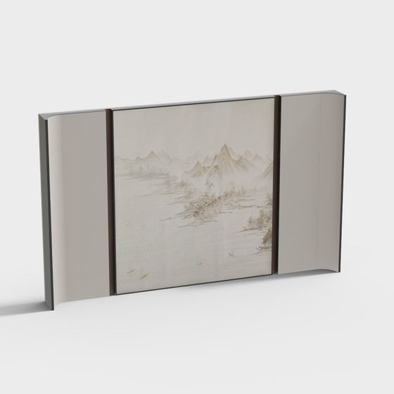 Elegant Low Poly Landscape 3D Model for Creative Use