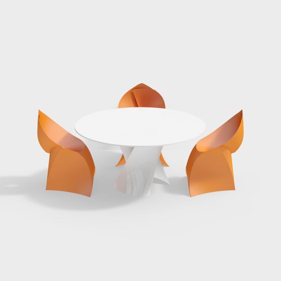 Ensemble de Table Ronde et Chaises de Salle à Manger Moderne