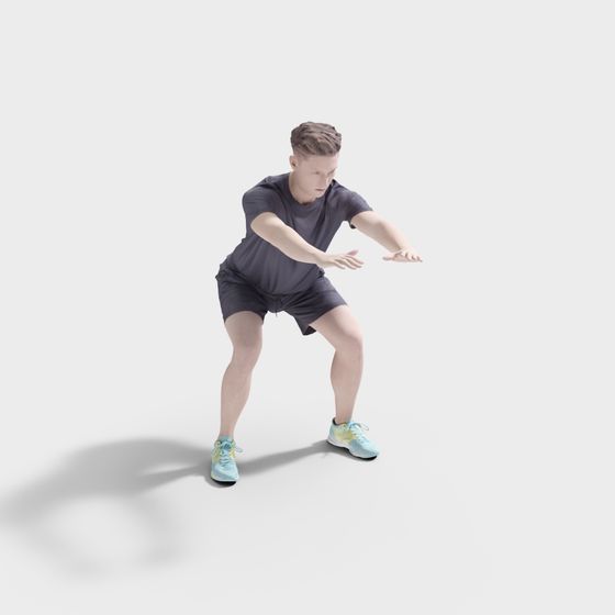 Energetic Young Athlete 3D model for Creative Projects