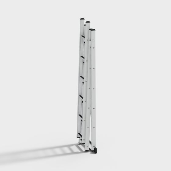 White Modern Ladder 3D Model for Industrial Spaces