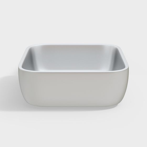 Square Sink 3D model for Modern Interior Design