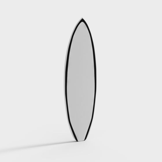 Stylish Low-Poly Surfboard 3D model